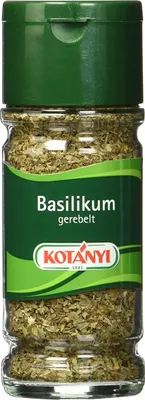 Immagine prodotto di Basilico Kotanyi strofinato ed essiccato per aromi deliziosi 15g