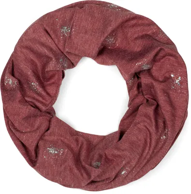 Produktbild von styleBREAKER Damen Loop Schal mit Glitzer und Pailletten Punkte, Schlauchschal, Tuch 01017075
