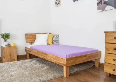 Produktbild von Eiche-Bett massiv | 90 x 200 cm | Eiche | Geölt