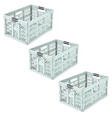 Zdjęcie produktu dla Kosze składane do przechowywania 4 sztuki pojemnik 45L tworzywo