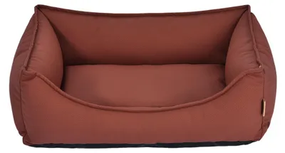Produktbild von Dehner Lieblinge Kuschelbett Emma M, eckiges Katzenbett / Hundebett, 42 x 60 x 19 cm, Kunstleder, braun