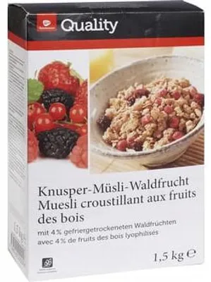 Obrázek produktu pro TGQ Crunchy müsli s lesním ovocem 1,5 kg