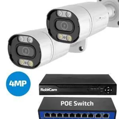 Immagine prodotto di Kit telecamere POE, Bullet, 4MP, registratore NVR, switch POE