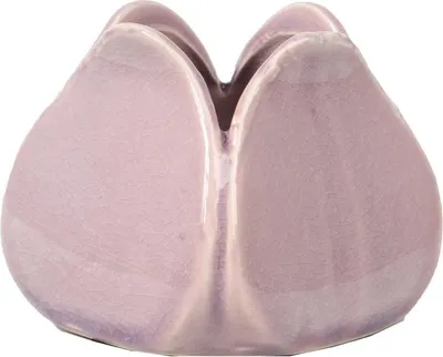 Zdjęcie produktu dla Wazonik ceramiczny w kształcie kwiatu wrzosowy 8x7 cm
