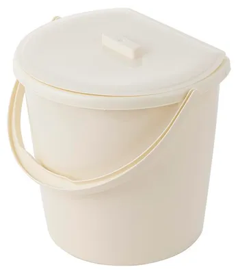 Obrázek produktu pro Plastové nástěnné vědro s víkem, 11 l, krémová barva