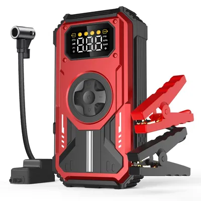Zdjęcie produktu dla Eigotrav PD-270 rozrusznik samochodowy 5 w 1 ze sprężarką powietrza 150PSI, 6000A rozrusznik, wzmacniacz kabla rozruchowego, power bank 12000mAh