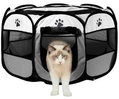 Image de Parc pour chiots pliable pour intérieur en matériaux de qualité