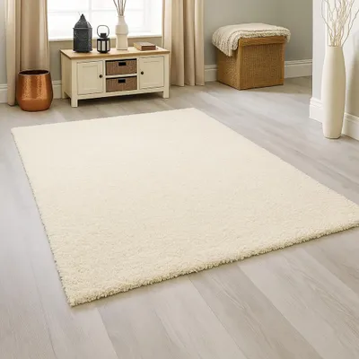 Obrázok produktu pre Koberec Shaggy v krémovej farbe – moderný koberec s vysokým vlasom, mäkkou štruktúrou a nadčasovým dizajnom. Rozmery: 160 x 230 cm