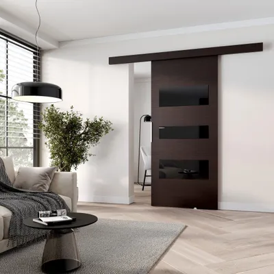 Obrázek produktu pro Interiérové dveře na stěnu BARRET 3 - 76 cm, wenge