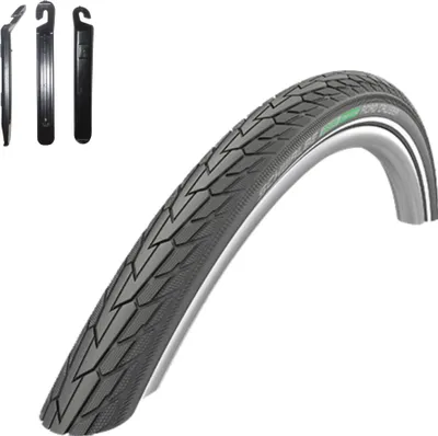 Image de 1 x pneu de vélo Schwalbe Road Cruiser noir reflex 47-622 (28 x 1,75) avec démonte-pneu maxxi4you