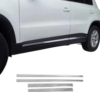 Image de Garniture Baguette de porte latérale pour VW Tiguan 2007-2016 en acier inox 4Pcs