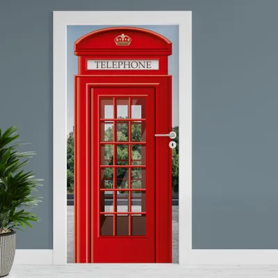 Produktbild von Türfolie "Telefonzelle" 90x200cm Türposter Deko Aufkleber Folie Tapete TF01-01