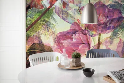 Produktbild von Komar Vlies Fototapete - Metropical - Größe: 200 x 250 cm (Breite x Höhe) - 2 Bahnen, Schlafzimmer, Wohnzimmeren