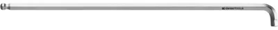 Produktbild von PB Swiss Tools 6-kant-Winkelschraubendreher 90° - 100° lang, mit Kugelkopf und kurzem Schenkel verchromt, Sechskant: 4 mm