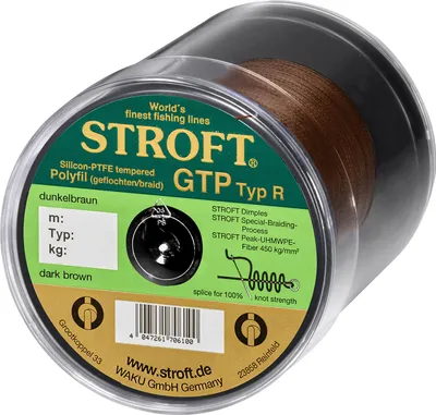Produktbild von Schnur STROFT GTP Typ R Geflochtene 500m dunkelbraun R4-0,220mm-9kg
