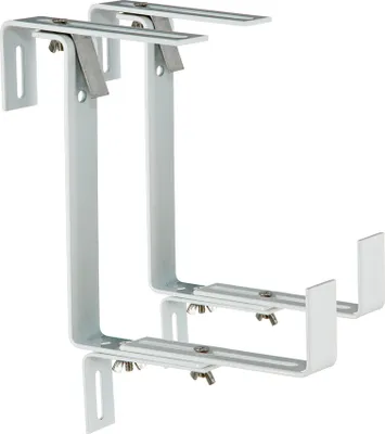 Produktbild von Dehner Blumenkastenhalter Profi für Rohrgeländer, 2 Stück, Metall, weiß