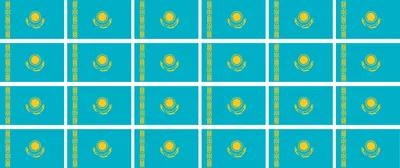 Produktbild von Mini Aufkleber Set - Pack glatt - 33x20mm - selbstklebender Sticker - Kazakhstan - Self-Adhesive - Flagge / Banner / Standarte fürs Auto, Büro, zu Hause und die Schule - 24 Stück