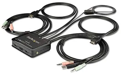 Obrázek produktu pro Přepínač KVM s 2 porty HDMI - rozlišení 4K při 60 Hz - kompaktní provedení