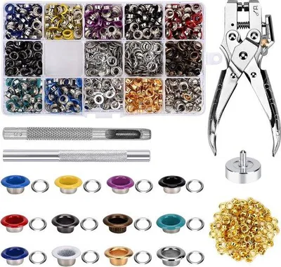 Produktbild von Oogjeskit 701 Stück mit Metallösen 5 mm - Werkzeugset für DIY-Projekte