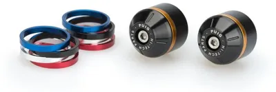 Produktbild von PUIG 20611N Kurze Lenkerendgewichte mit Ring passend fuer APRILIA RS 660 Schwarz