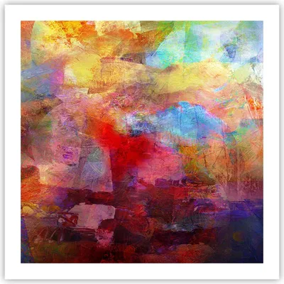 Produktbild von Poster - Poster ohne Rahmen - Abstraktion modern - 60x60 cm - Wand Bild - Wanddeko - Wandbilder - Kunstposter - Wandposter - Bilder - Kunstdruck - Wanddekoration - Wandbild - P2XAC60x60-3574