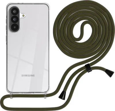 Produktbild von EAZY CASE Handykette mit Hülle für Samsung Galaxy A56 Backcover Handykette, zum Umhängen in Grün