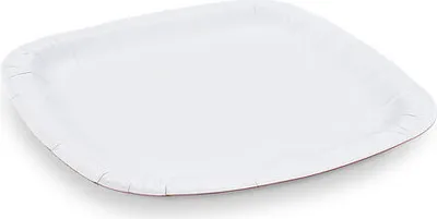 Produktbild von 100x BIONATURE Pappteller aus Frischfaser quadratisch 24 x 24 cm fettdicht