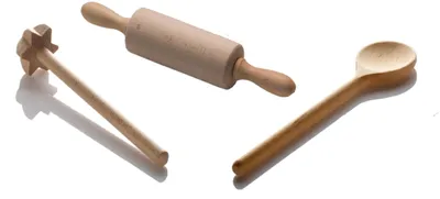 Produktbild von LARES 3er Kinderbackset - Kinderbackzubehör - Holz / Antihaftbeschichtet