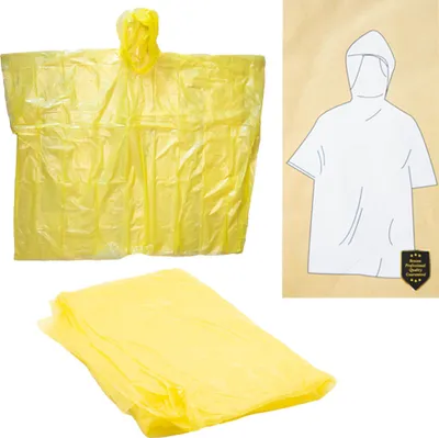 Produktbild von Regenponcho Regencape Festivalponcho Notfallponcho Regenschutz Kapuze Universal