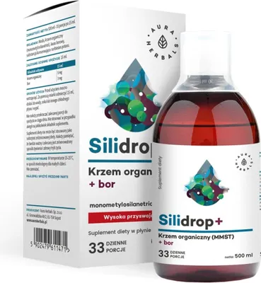 Immagine prodotto di Aura Herbals silidrop+ silicio + acido borico 500 ml BI3283