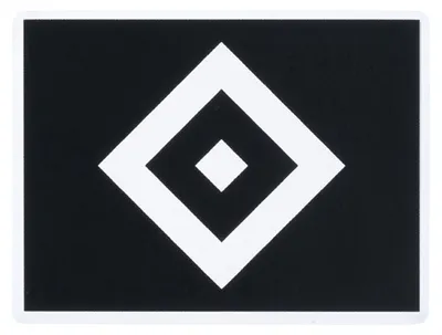 Productafbeelding van HSV-sticker, transparant, zwart, ruitvormig
