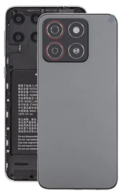 Produktbild von Für ZTE Blade A55 Akkudeckel mit Mittelrahmen & Kameralinse Schwarz Ersatzteil