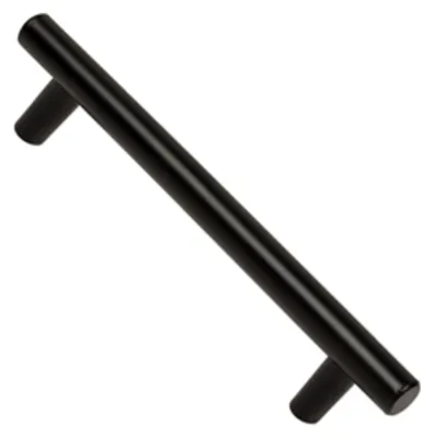 Productafbeelding van Roestvrijstalen meugelkruk, zwarte matte afwerking, afstand tussen de bevestigingsgaten 128 mm, set van 24 stuks