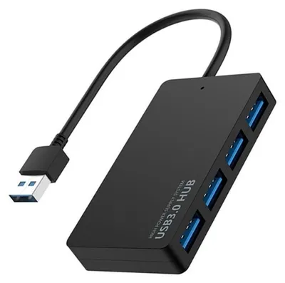 Obrázok produktu pre 4-portový USB hub Techstar® HUBA0401, 1 x USB 3.0, 3 x USB 2.0, vysokorýchlostný prenos dát 5 Gbps, čierna