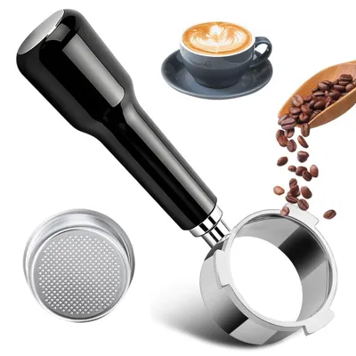 Bodenloser Siebträger 51 mm für DeLonghi Dedica, 2 Filterkörbe