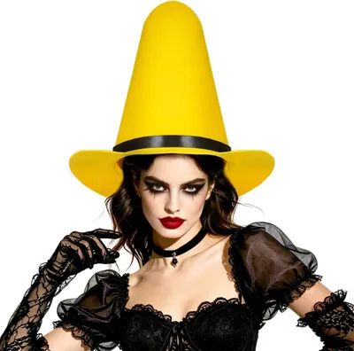 Imagen del producto de Sombrero de bruja, ligero y plegable, talla estándar, hecho de fieltro, ideal para Halloween