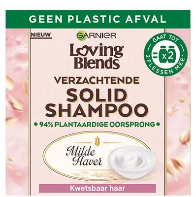 Image de Garnier Loving Blends Shampoing solide apaisant à l'avoine douce 60 g