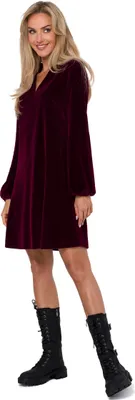 Obrázok produktu pre Made of Emotion Dámske mini šaty Wonja M767 bordo L