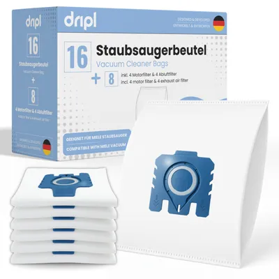Staubsaugerbeutel für Miele GN, 16 Stück + Filter
