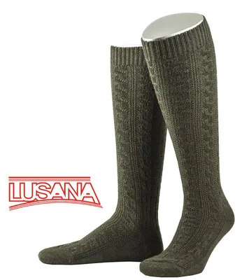 Lusana Trachtenkniestrümpfe in grün