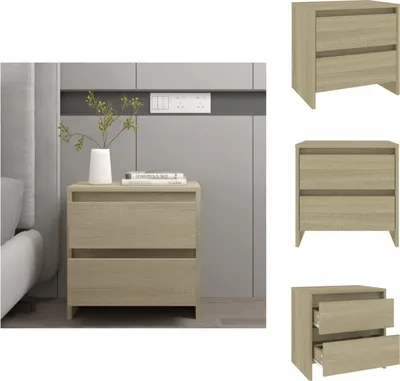 Produktbild von vidaXL Nachttisch Sonoma-Eiche 45x34,5x44,5 cm Holzwerkstoff -  Nachttische