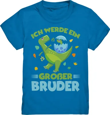 Produktbild von Dino zukünftiger Großer Bruder T-Shirt – Royal Blue / 122/128 (7-8)