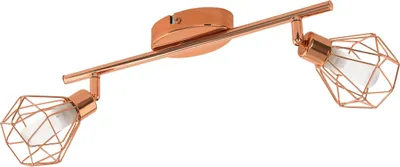 Produktbild von EGLO LED Deckenlampe Zapata, 2 flammige Deckenleuchte, Deckenstrahler, Wohnzimmerlampe in Kupfer, Weiß, Flurlampe inkl. G9 Leuchtmittel, warmweiß