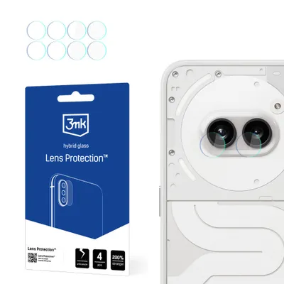 Produktbild von 3mk Hybridglas Lens Protection für Nothing Phone 2a Kamera Objektiv Kameralinse 0,16mm 6H (4 Stück)