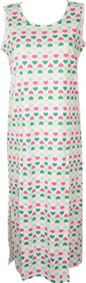 Immagine prodotto di Camicia da notte donna cotone lunga con spacchi senza maniche girocollo RAGNO articolo D237NM, Taglia 46, Cotone 100%