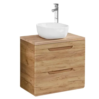 Produktbild von Waschtisch 61 cm mit Keramikbecken LUTON-56-CRAFT Wotan Eiche Nb., B/H/T ca. 61/76/46 cm