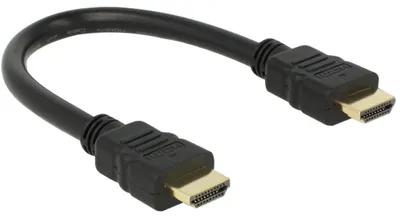 Obrázok produktu pre DeLOCK 83352, 0,25 m, Typ HDMI (štandard), Typ HDMI (štandard), 4096 x 2160 px, 10,2 Gbit/s, Čierna