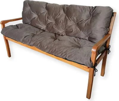 Produktbild von 4L Textil Polštárek pro hollywoodskou Polštárek na lavièku pro zahradní Polštár na sedadlo a opìradlo (100x50x50 cm, hnedý)