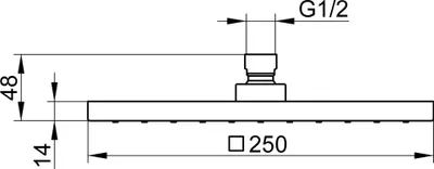 Zdjęcie produktu dla Keuco Edition 11 / Edition 300 / meTime_spa Kopfbrause 250 x 250 mm verchromt - 53086010100