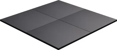 Produktbild von GORILLA SPORTS® Bodenschutzmatte - 4-tlg Set, 100x100cm, Rutschfest, aus Gummi, Schwarz - Schutzmatten, Puzzlematte, Unterlegmatte, Fitnessmatte, Trainingsmatte, Sportmatte